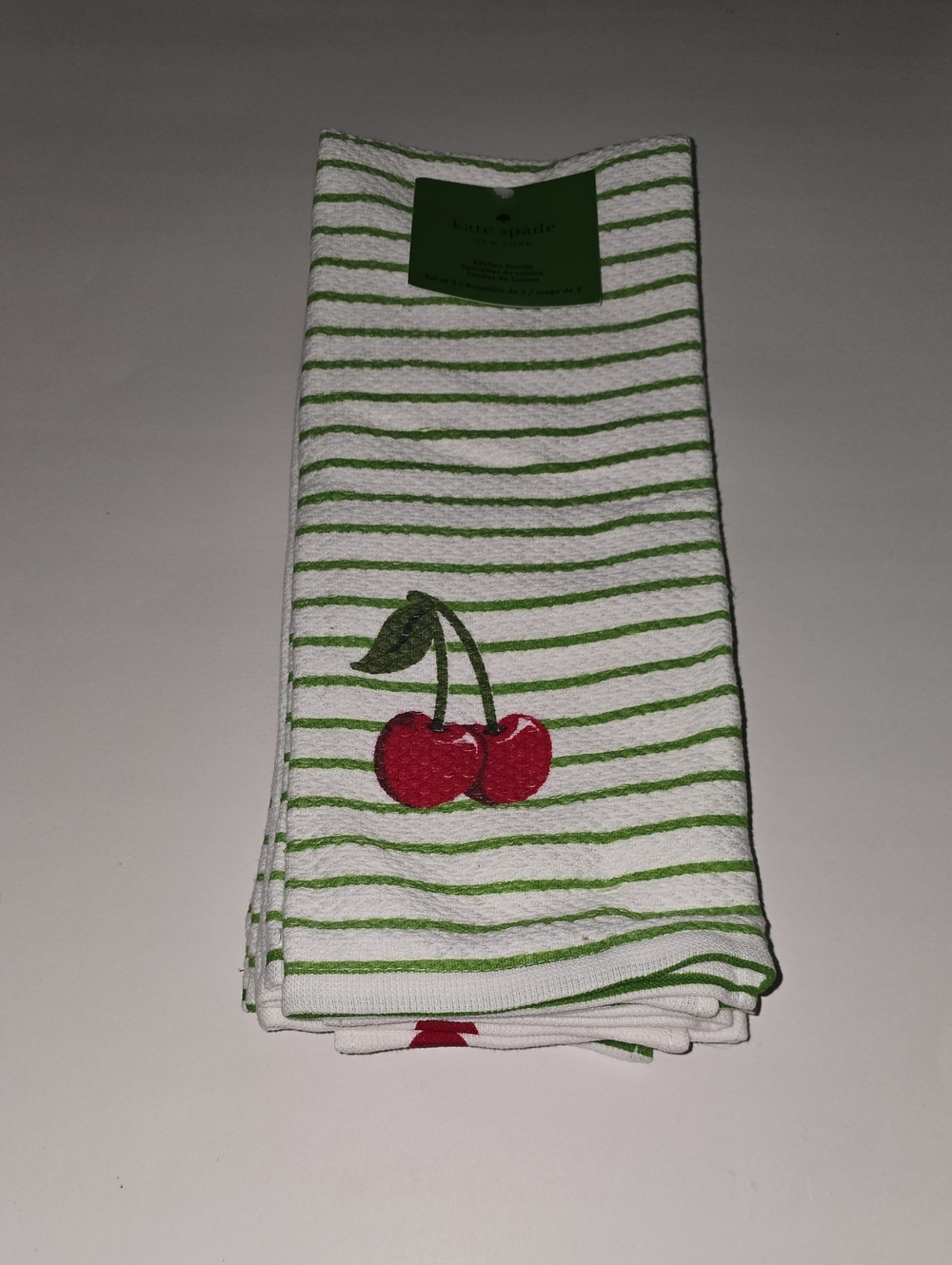 Kate Spade Kitchen Towels with Cherries